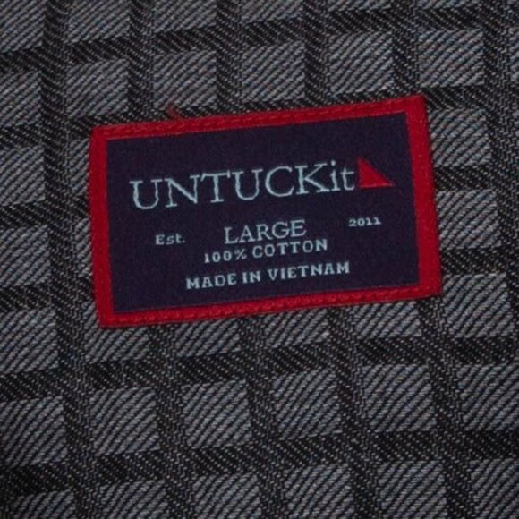 Untuckit Mens Arancano Button Down Shirt Size Large Cotton Long Sleeve Office - Picture 5 of 9